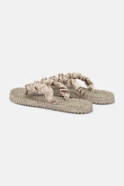 Slippers met satijnen band CHEERFUL06 | Platin | Flip Flop | Ilse Jacobsen