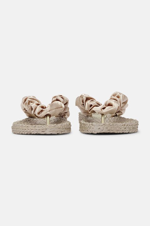 Slippers met satijnen band CHEERFUL06 | Platin | Flip Flop | Ilse Jacobsen