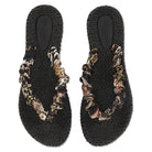 Slippers met stoffen band CHEERFUL05 | Black | Flip Flop | Ilse Jacobsen