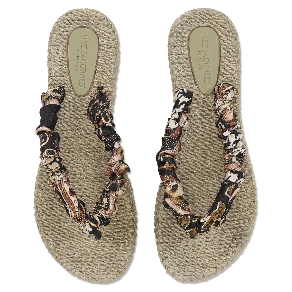 Slippers met stoffen band CHEERFUL05 | Platin | Flip Flop | Ilse Jacobsen