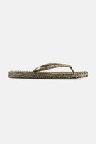 Slippers met zilveren mix strass steen CHEERFUL03G | Platin | Flip Flop | Ilse Jacobsen