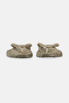 Slippers met zilveren mix strass steen CHEERFUL03G | Platin | Flip Flop | Ilse Jacobsen