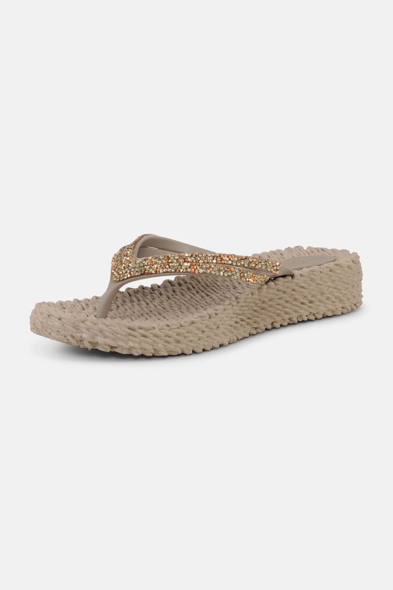 Platform slippers met koper mix strass steen CHEERFUL15C | Atmosphere | Shoes | Ilse Jacobsen
