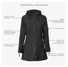 Softshell regenjas lang RAIN37L | Chateau Gray | Raincoat | Ilse Jacobsen