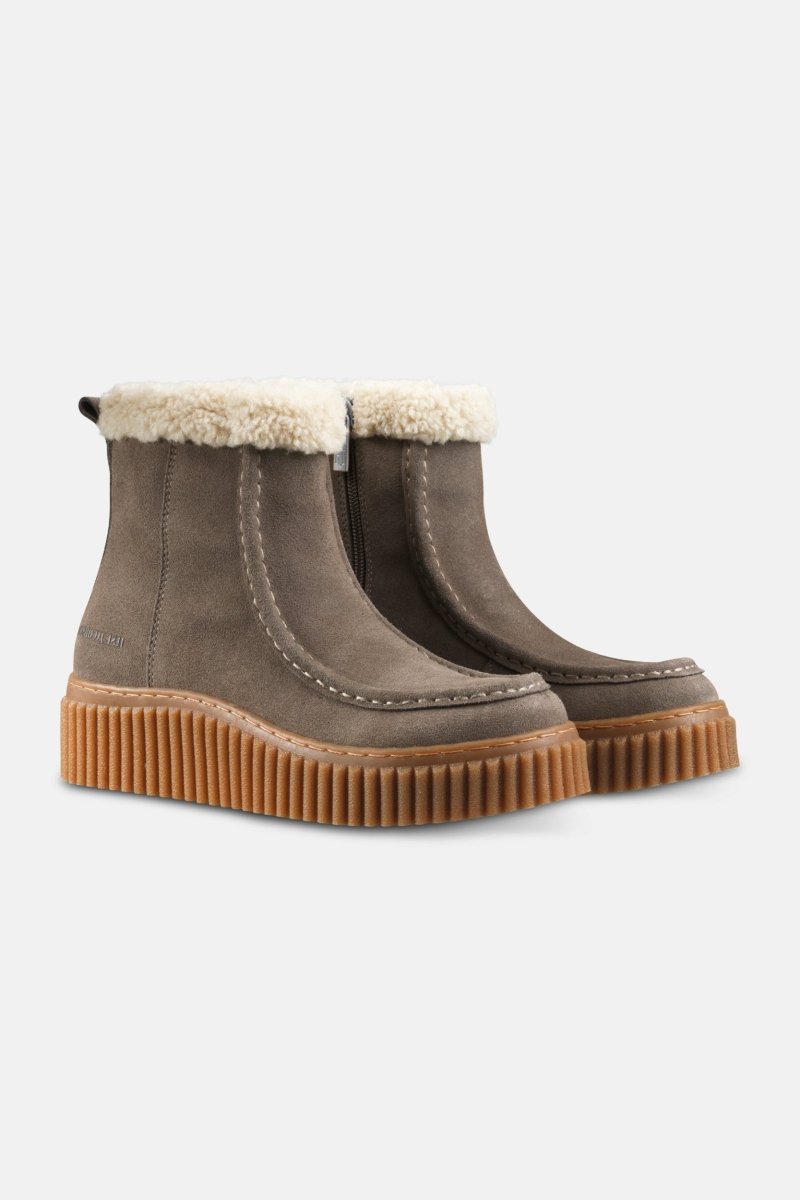 Suède laarsjes met lamsvacht CALIRA01 | Falcon Clay | Shoes | Ilse Jacobsen