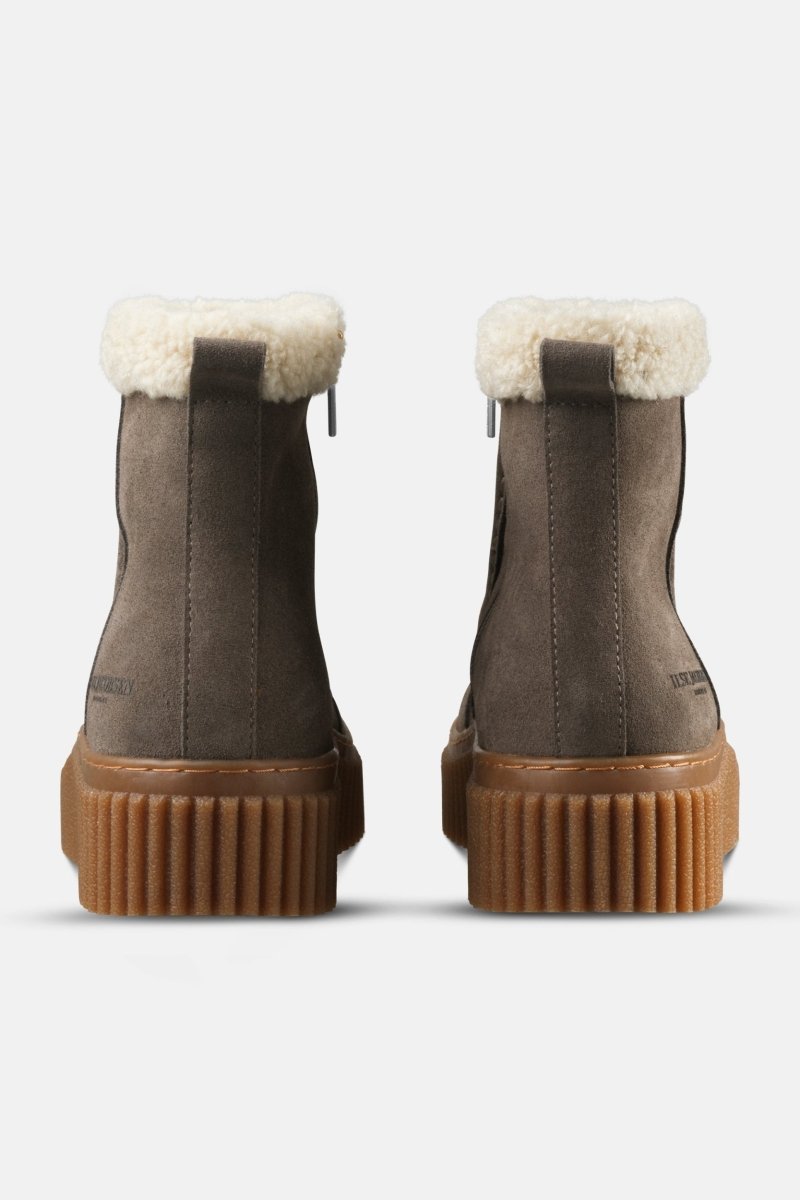 Suède laarsjes met lamsvacht CALIRA01 | Falcon Clay | Shoes | Ilse Jacobsen