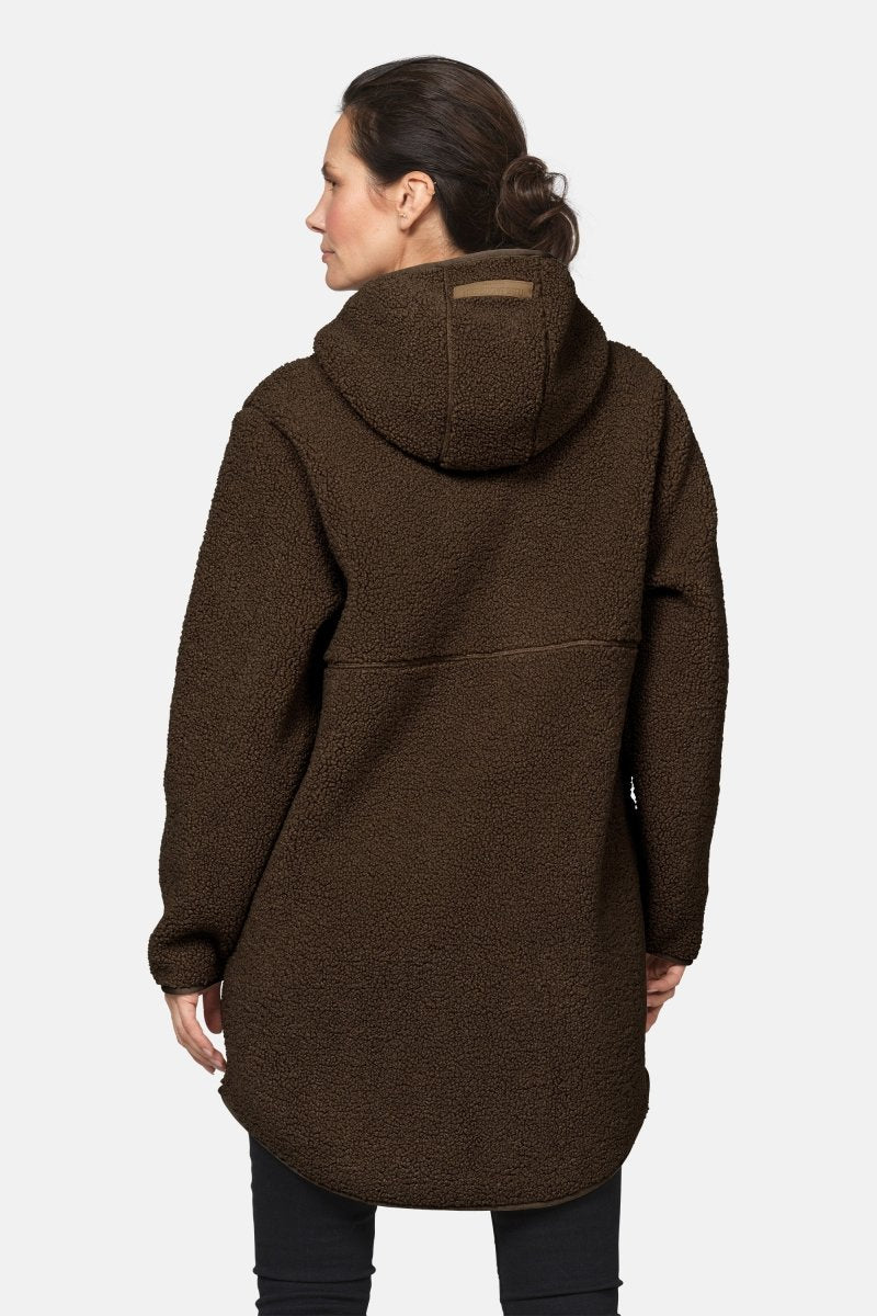Teddy fleecejack met capuchon BONDEDPILE04 | Chocolate Torte | Jacket | Ilse Jacobsen