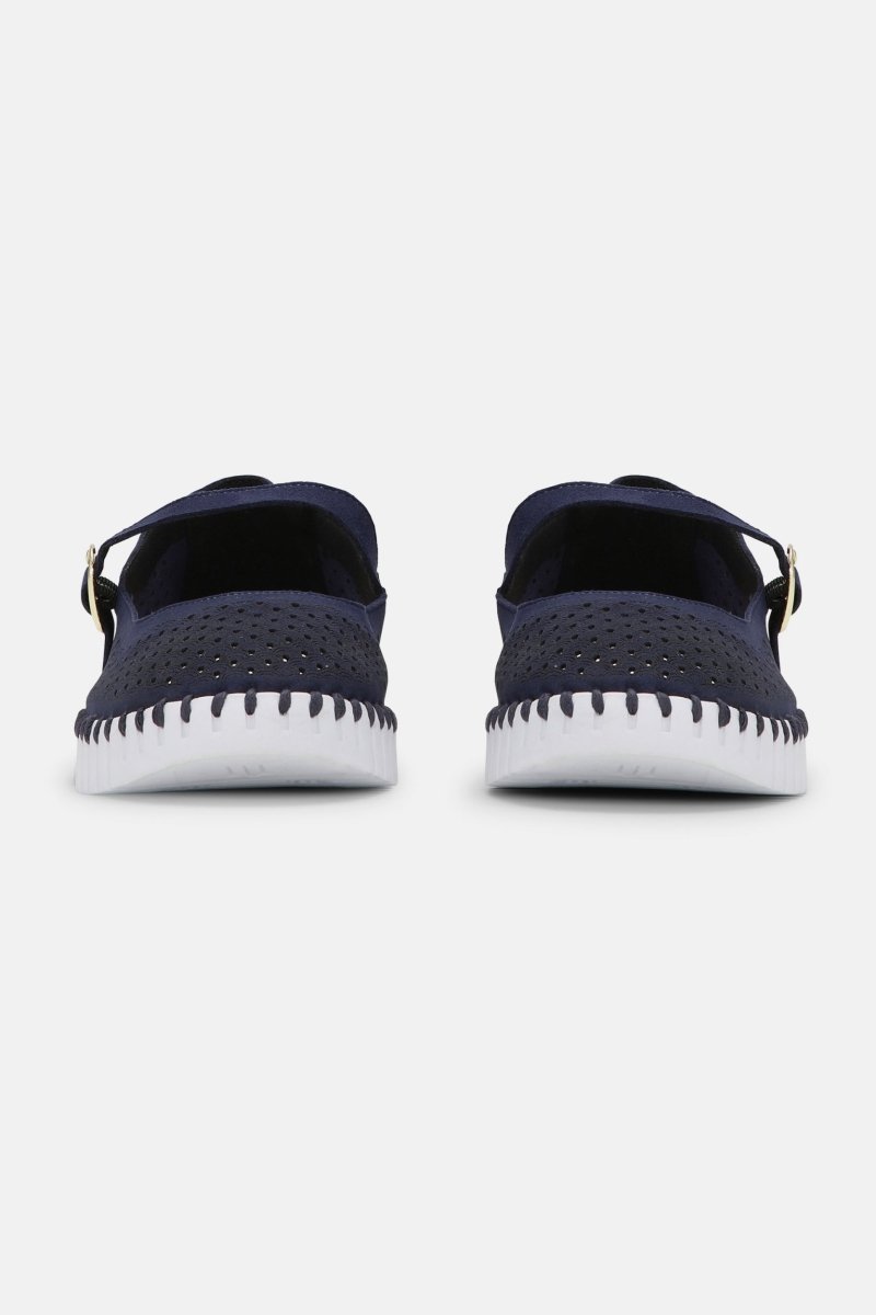 Tulip Ballerina TULIP3476 | Dark Indigo White | Shoes | Ilse Jacobsen