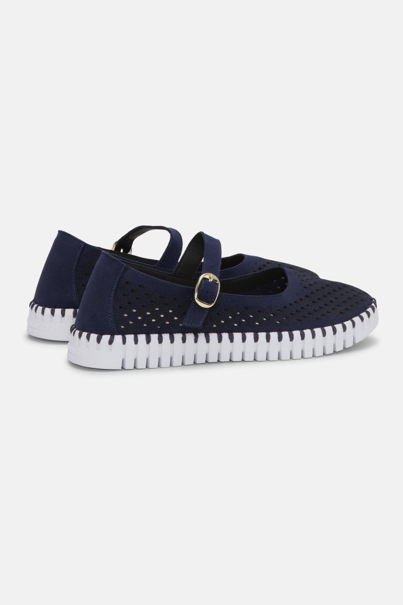 Tulip Ballerina TULIP3476 | Dark Indigo White | Shoes | Ilse Jacobsen
