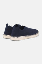 Tulip Organic Print Instapper TULIP3485 | Dark Indigo Pearled Ivory | Shoes | Ilse Jacobsen