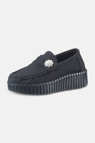 Tulip penny loafer met sleehak TULIP3220 | Black Black - Ilse Jacobsen