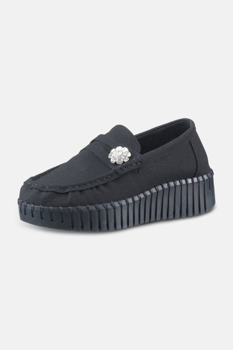 Tulip penny loafer met sleehak TULIP3220 | Black Black - Ilse Jacobsen