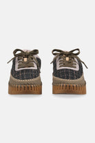 Tulip sneaker met materiaalmix TULIP4500 | Deep Olive Mocca | Shoes | Ilse Jacobsen
