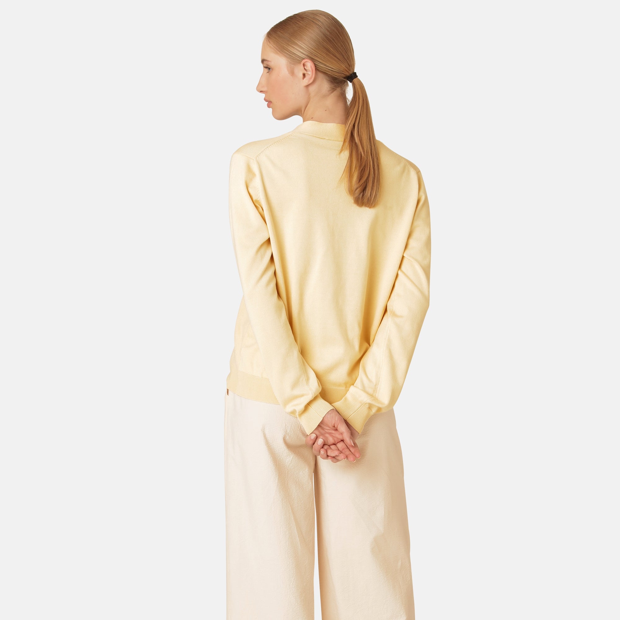 Gebreid vest GWEN4066 - 103 Double Cream | Double Cream | Cardigan | Ilse Jacobsen