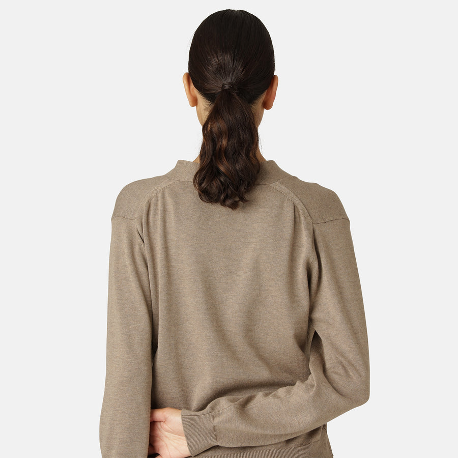 Gebreid vest GWEN4066 - 132 Bleached Sand | Bleached Sand