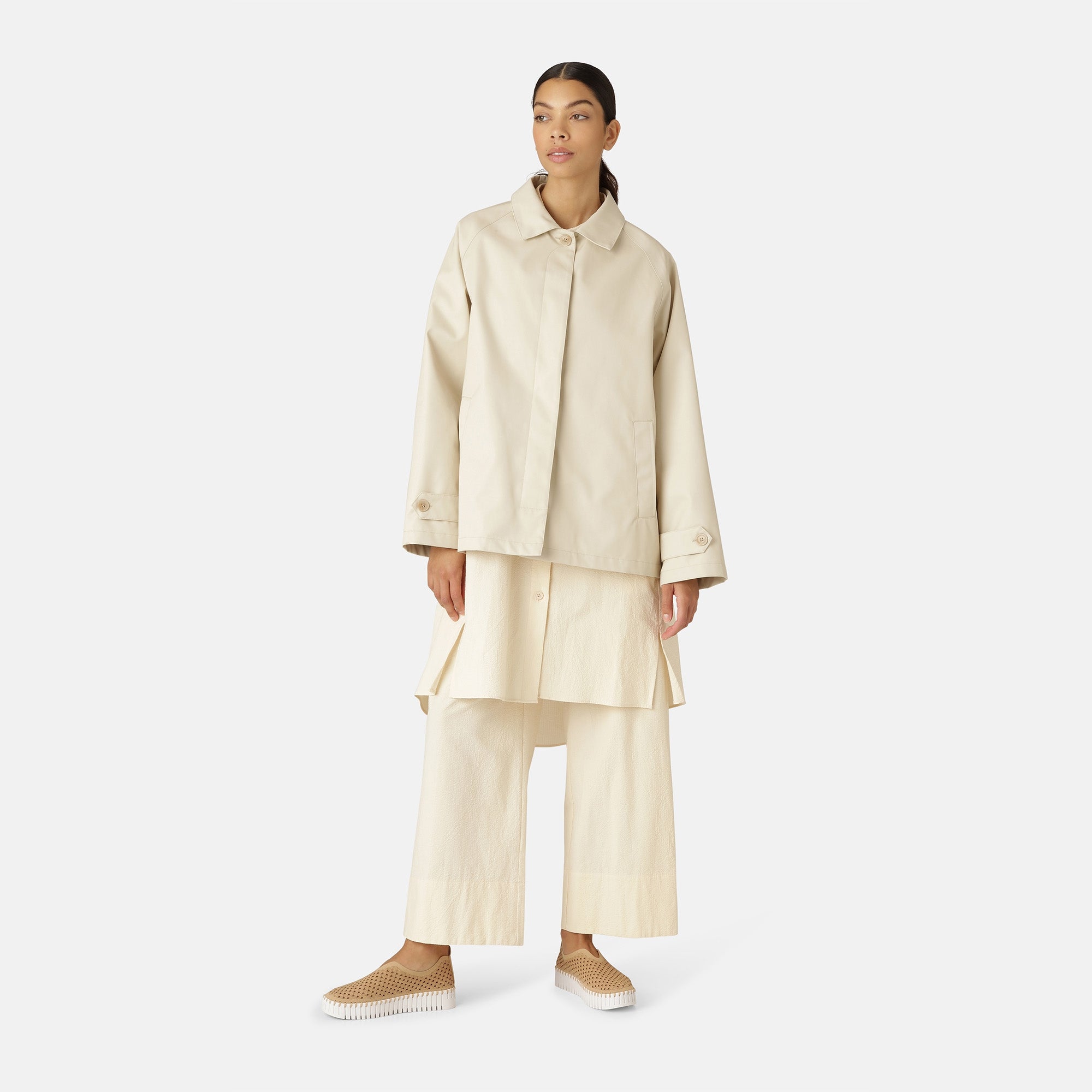 Regenjas URBAN04 - 132 Bleached Sand | Bleached Sand | Raincoat | Ilse Jacobsen