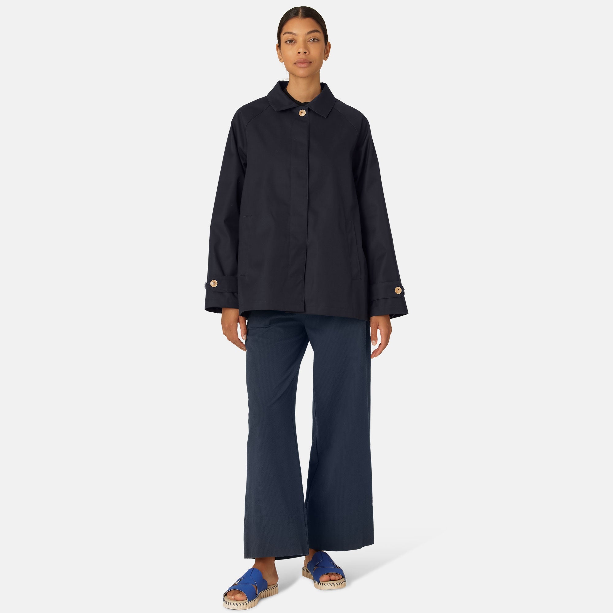 Regenjas URBAN04 - 660 Dark Indigo | Dark Indigo | Raincoat | Ilse Jacobsen
